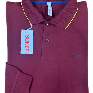 SOLO TG. S - SUN68 Polo - Polo Manica Lunga in Cotone